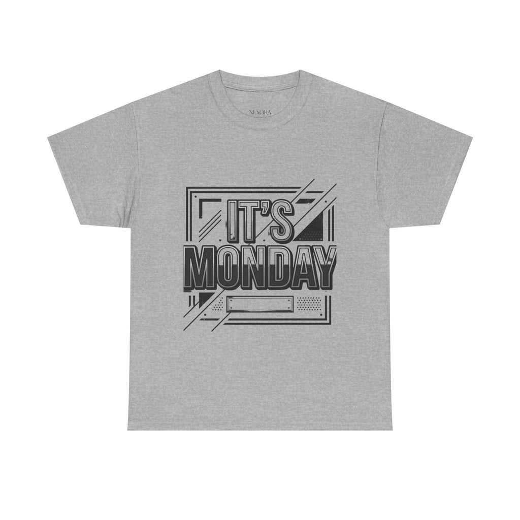 It's Monday T-Shirt — Retro Geometric Graphic Tee for Workdays