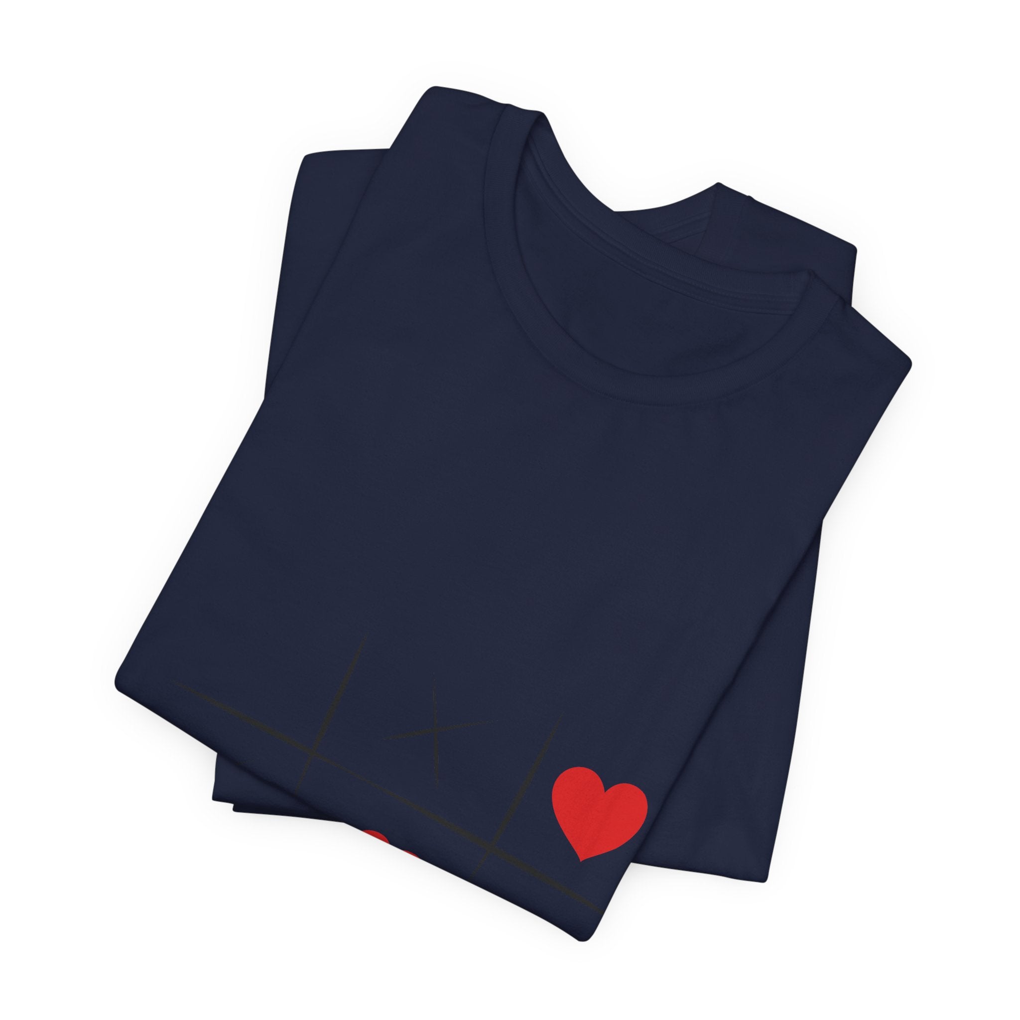Tic-Tac-Love Tee — Minimal Heart Tic-Tac-Toe Valentine's T-Shirt