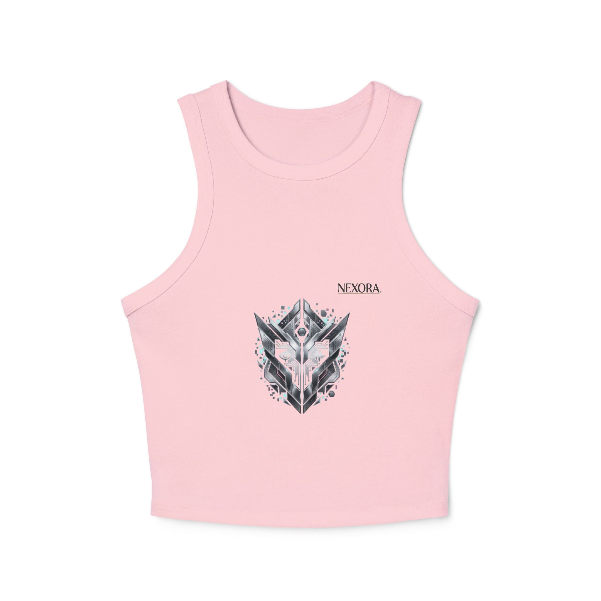 Racer Tank Top — Geometric Wolf Crest Front + “I am Fabulous” Script Back