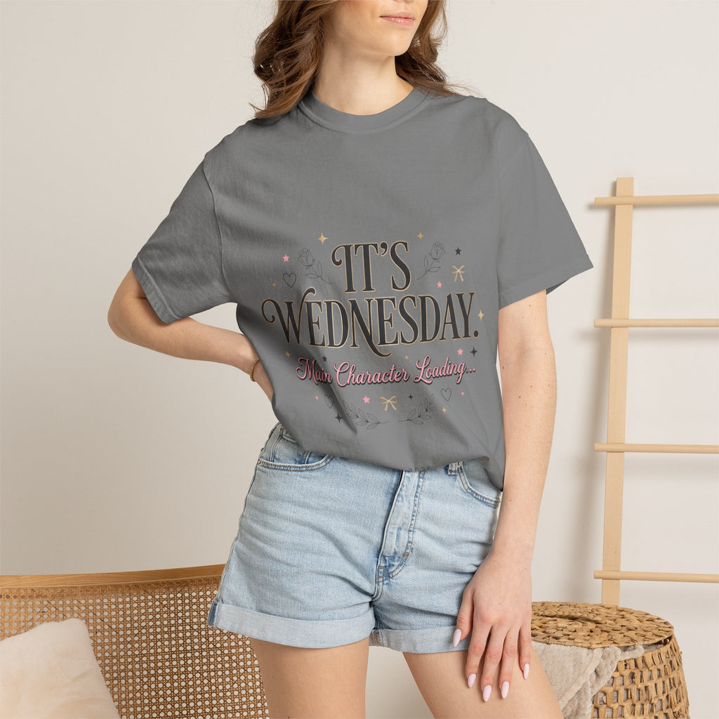 T-Shirt — "It's Wednesday" Main Character Energy Graphic Tee