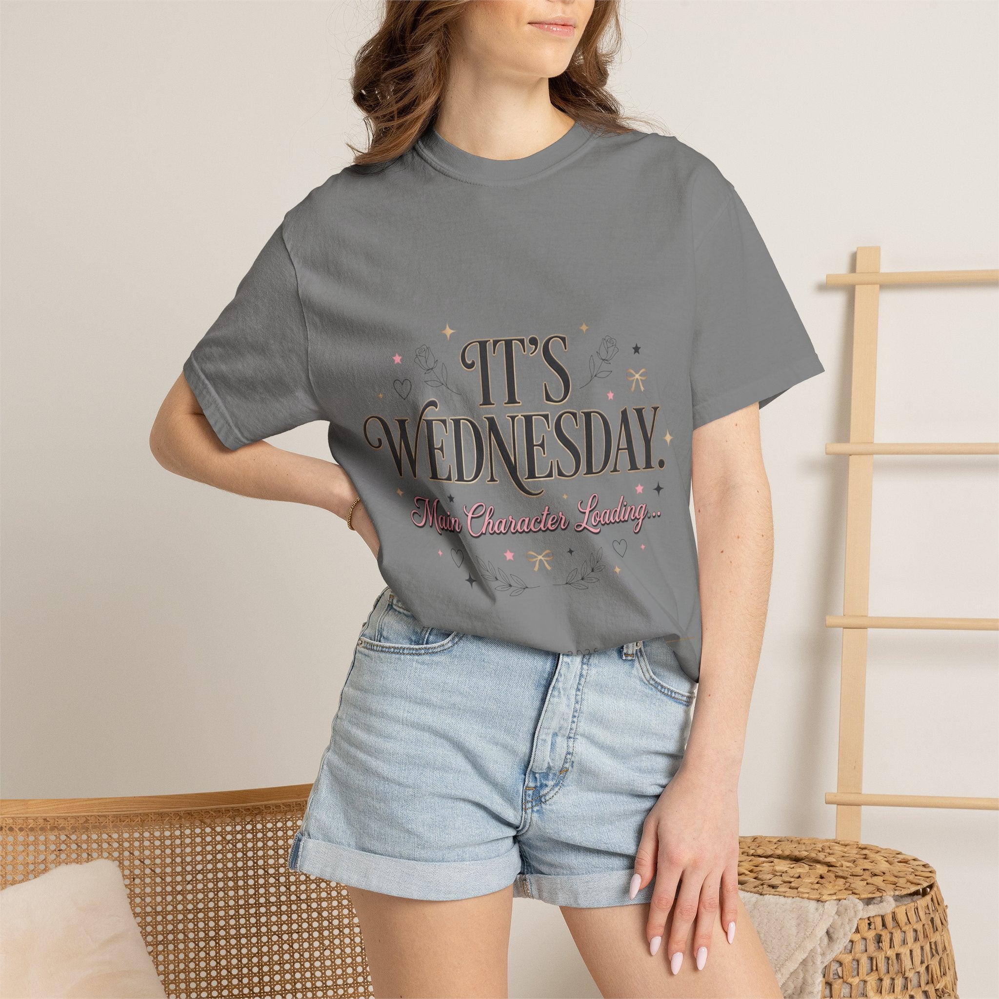 T-Shirt — "It's Wednesday" Main Character Energy Graphic Tee